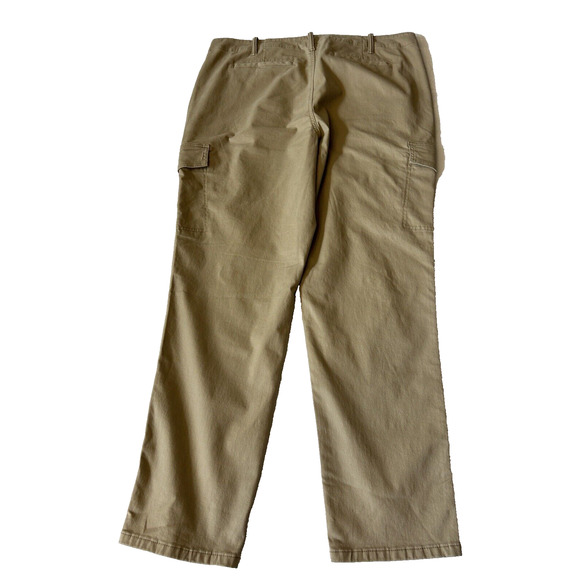 Lands' End Women Cargo Chino Pants Khaki Sz 18 Stretch - Picture 2 of 8